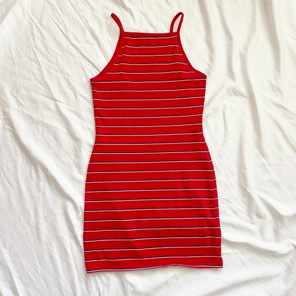Garage bodycon red mini dress